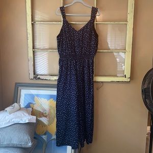 Loft Navy and White Polka Dotted Romper - 14